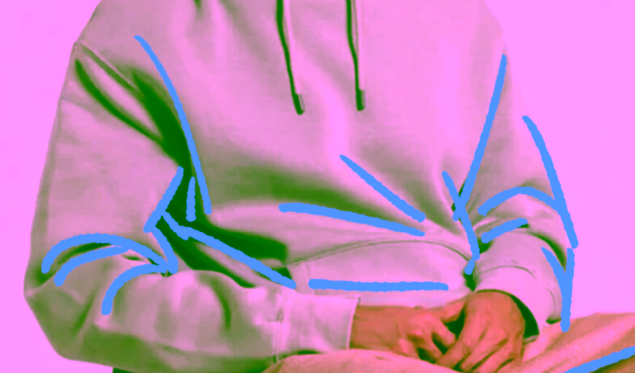 Folds created by compression