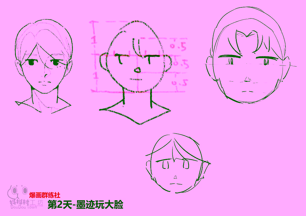 脸部比例练习