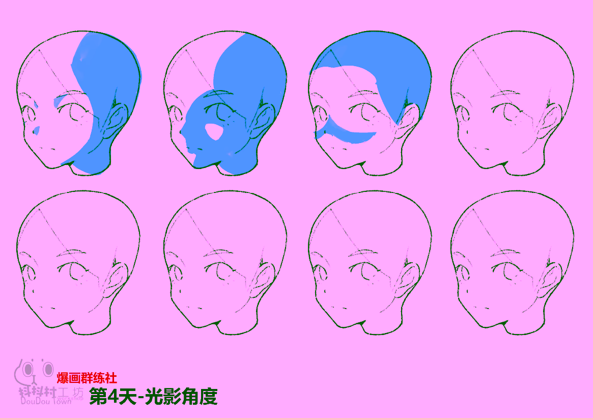 头部光影