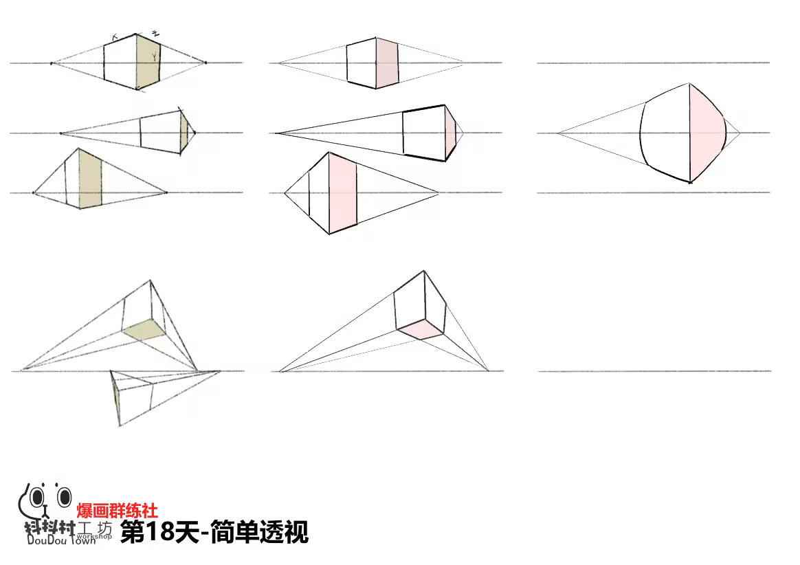 两点 / 三点透视方体
